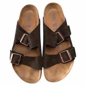 Birkenstock Black Suede Sandals